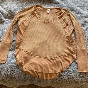 We The Free Waffle V-neck top